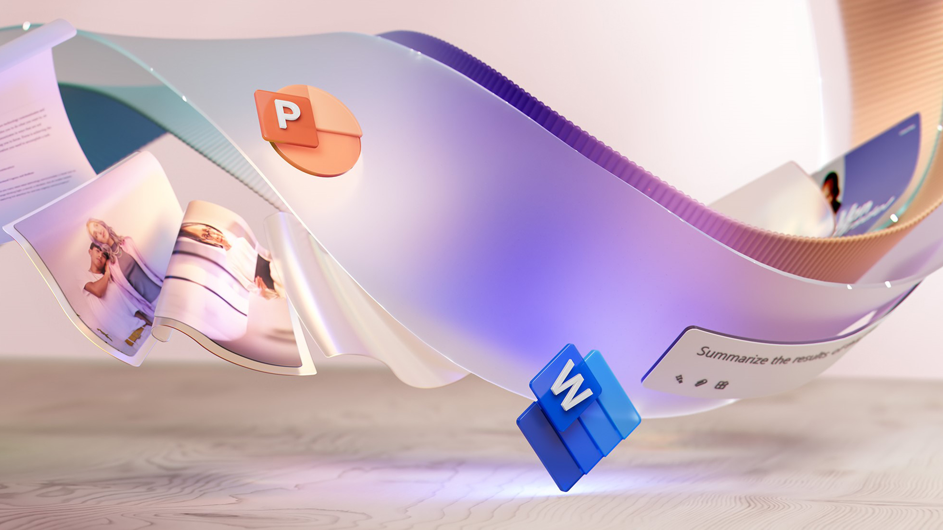 Abstract colourful imagery illustrating the benefits of Microsoft 365 Copilot